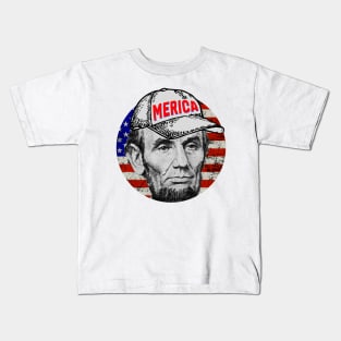 Abraham Lincoln -  MERICA Kids T-Shirt